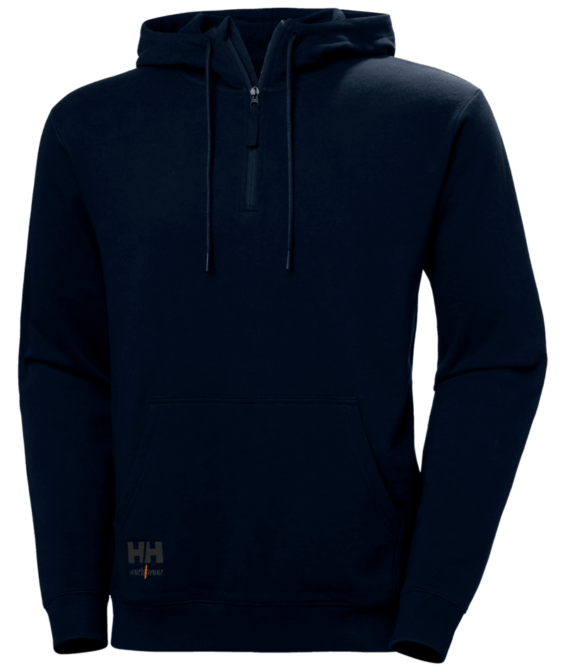 Helly Hansen Workwear ESSENTIAL 1/4 ZIP HOODIE in Marine – Vorderansicht