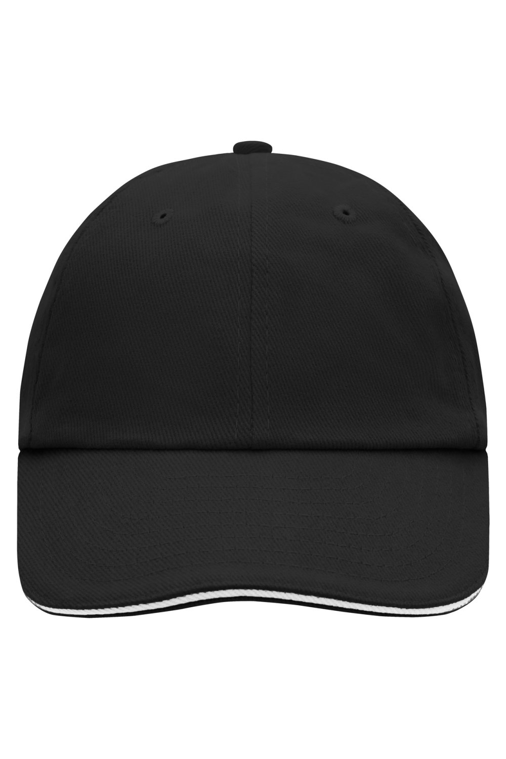 Daiber 6 Panel Raver Sandwich Cap in Black/White – Vorderansicht