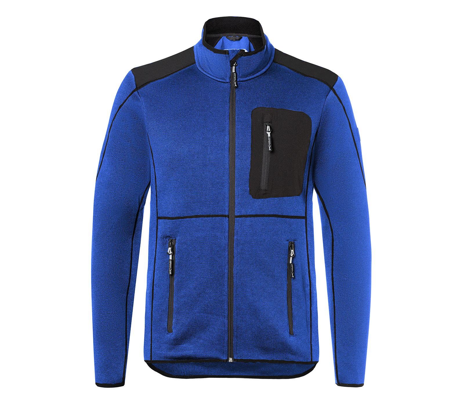 Kübler Strickjacke in Kbl.blau/Schwarz – Vorderansicht