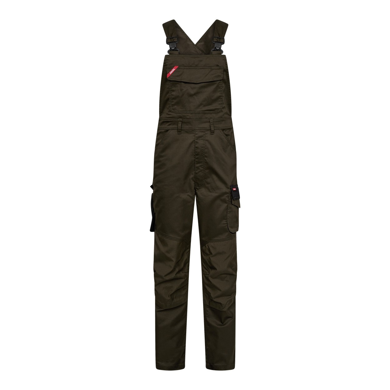ENGEL Galaxy 3809-255 Latzhose mit 2-Wege-Stretch in Forest Green/Schwarz – Vorderansicht