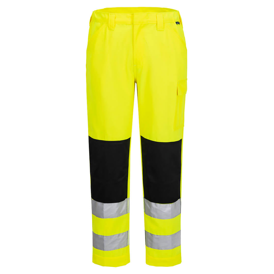 Portwest ES1 Essential Hi-Vis Work Trouser in Gelb – Vorderansicht