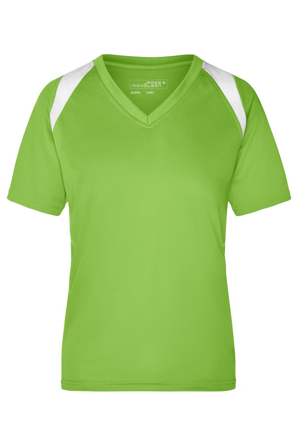 Daiber Ladies' Running-T in Lime-Green/White – Vorderansicht