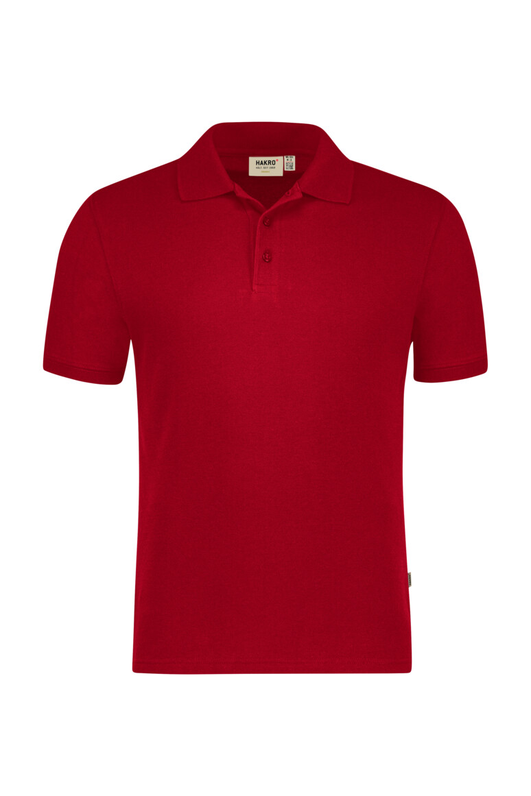 HAKRO 501 Poloshirt Bio-Baumwolle in Rot – Vorderansicht