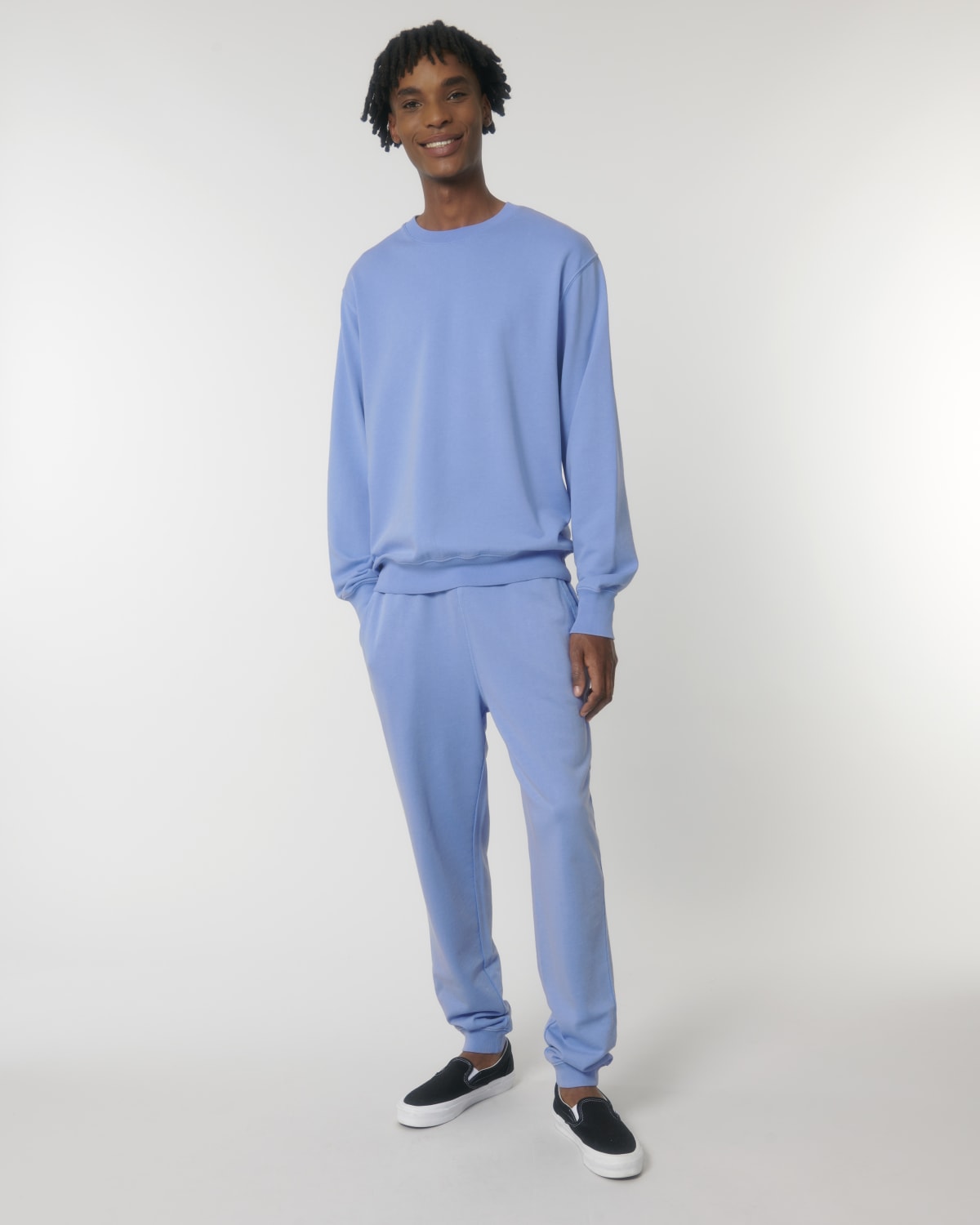 Stanley Stella Matcher Vintage in G. Dyed Swimmer Blue – Modellansicht