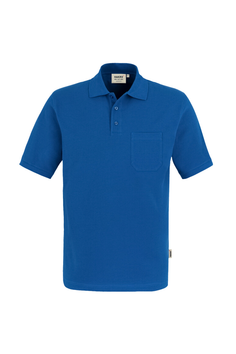HAKRO 802 Pocket-Poloshirt Top in Royalblau – Vorderansicht
