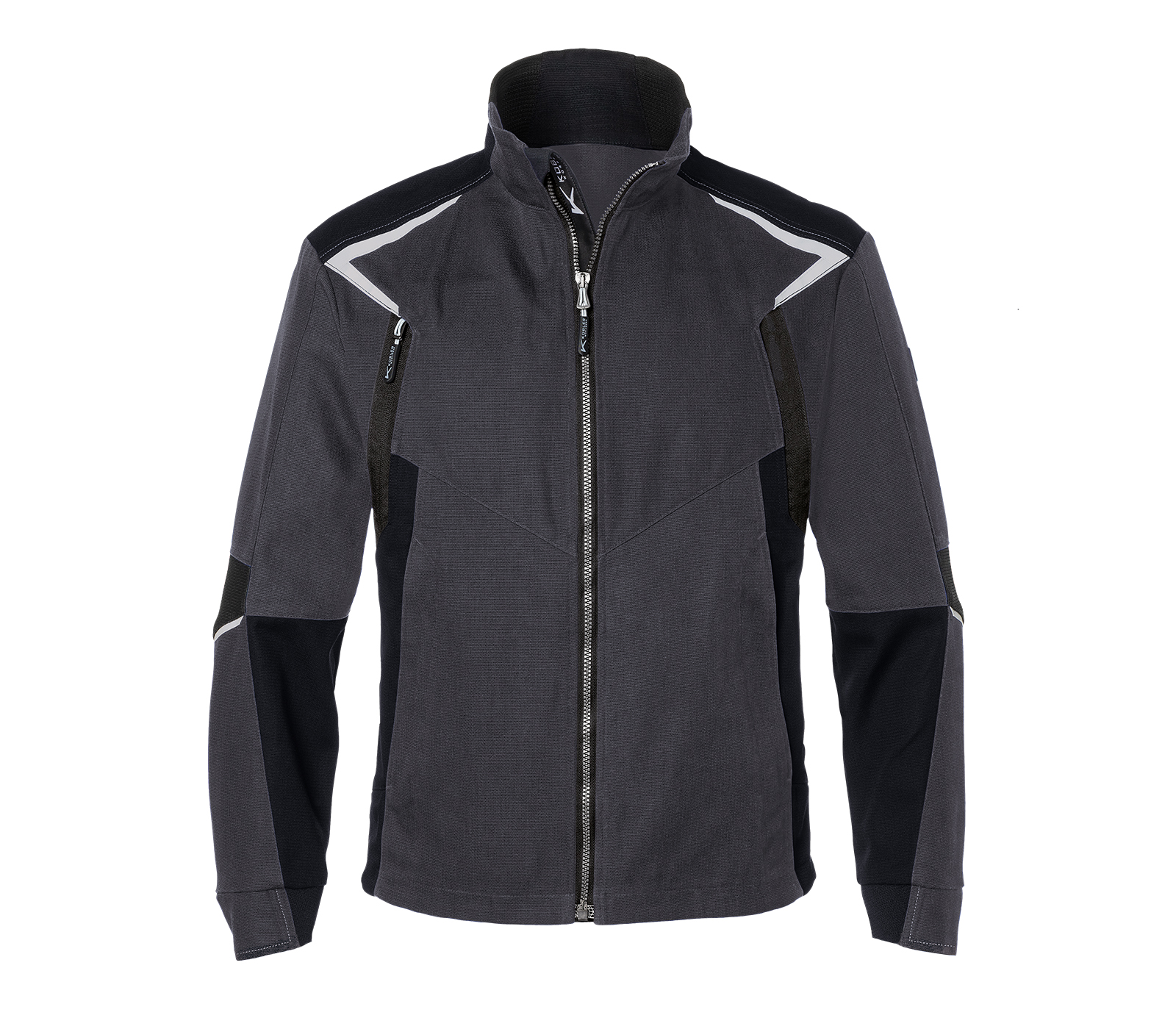 KÜBLER BODYFORCE Jacke in Anthrazit/Schwarz – Vorderansicht