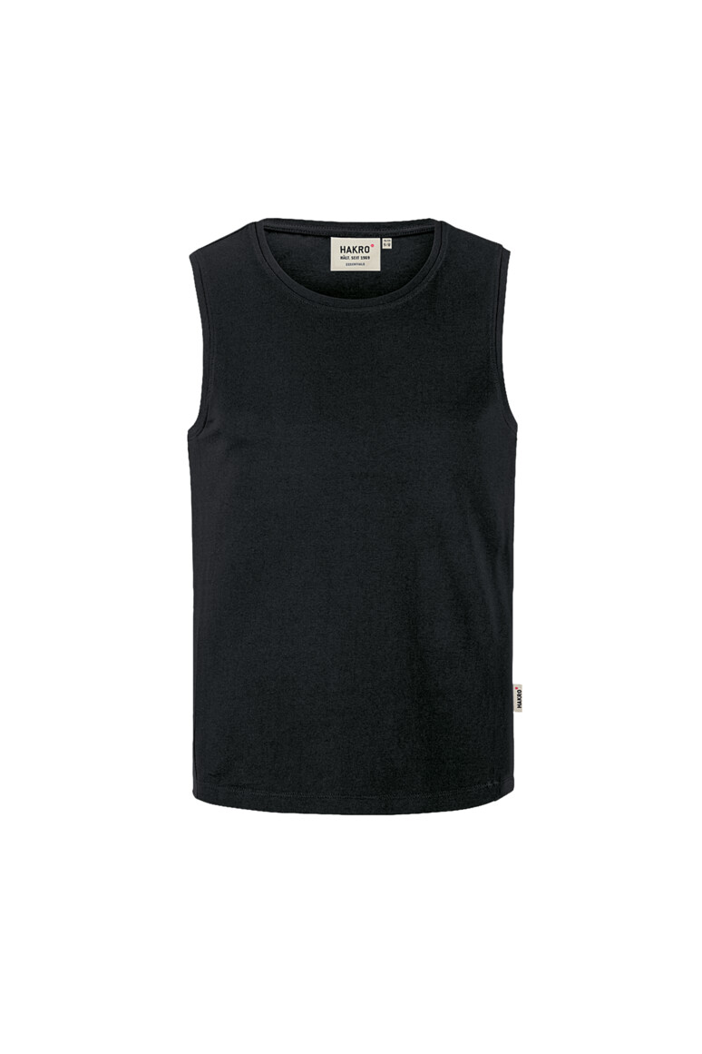 HAKRO 259 Tank-Top Classic in Schwarz – Vorderansicht