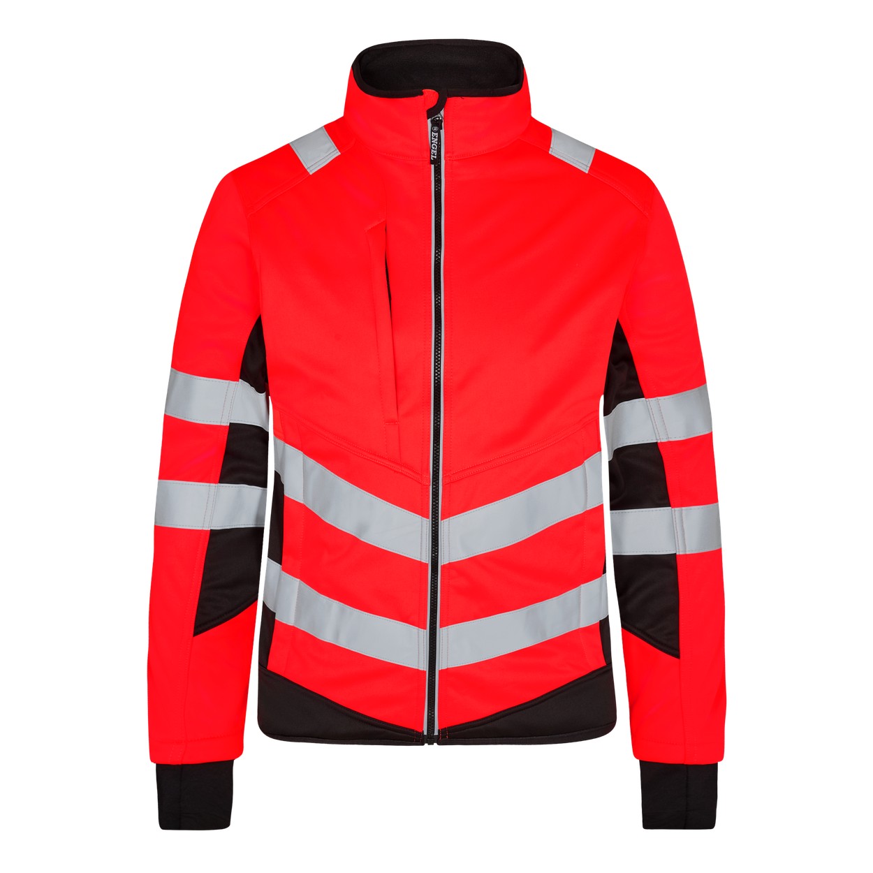 ENGEL Safety 1158-237 Softshelljacke in Rot/Schwarz – Vorderansicht