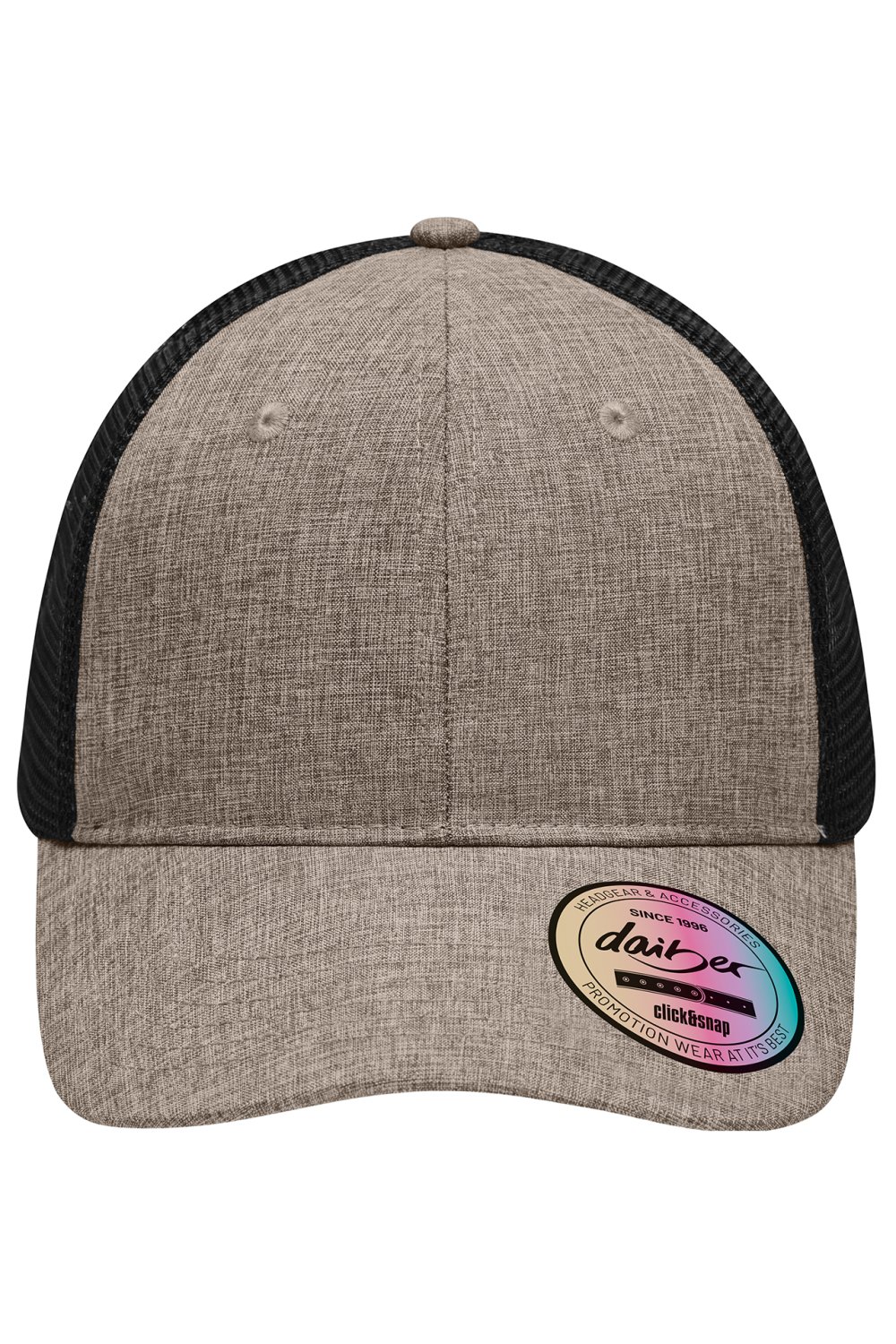 Daiber 6 Panel Mesh Cap Melange in Brown-Melange/Black – Vorderansicht