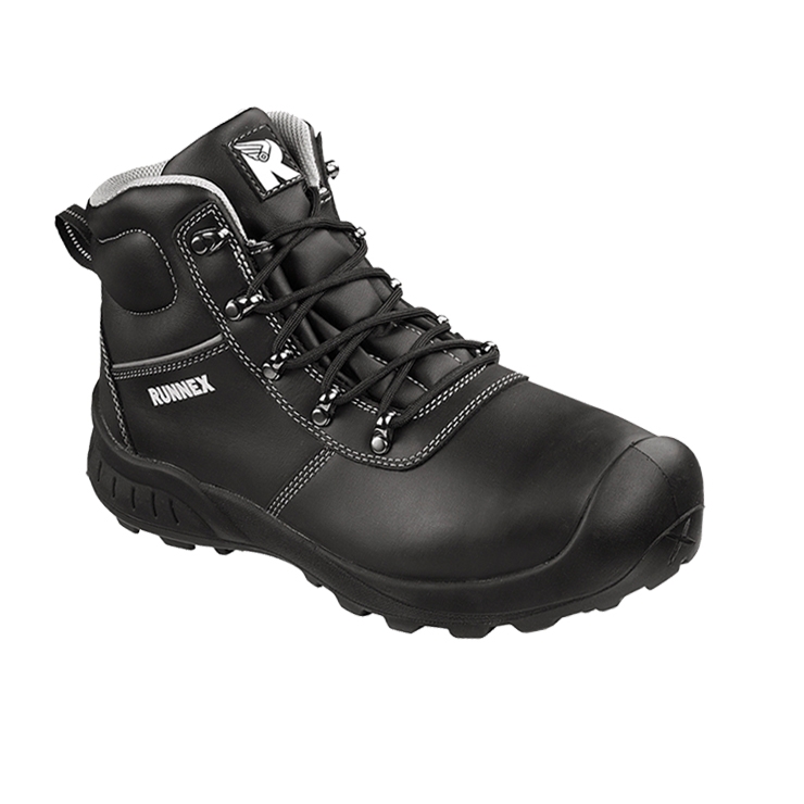 RUNNEX® S3S-Sicherheitsschnürstiefel TeamStar in Schwarz – Vorderansicht