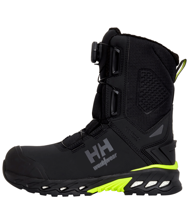 Helly Hansen Workwear MAGNI EVO MXR WTR TALL BOA S7S in Schwarz/Dunkel Limette – Vorderansicht