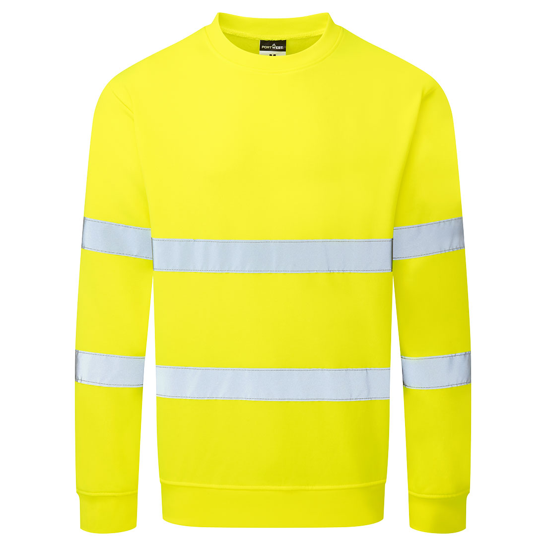 Portwest ES1 Essential Hi-Vis Sweatshirt in Gelb – Vorderansicht