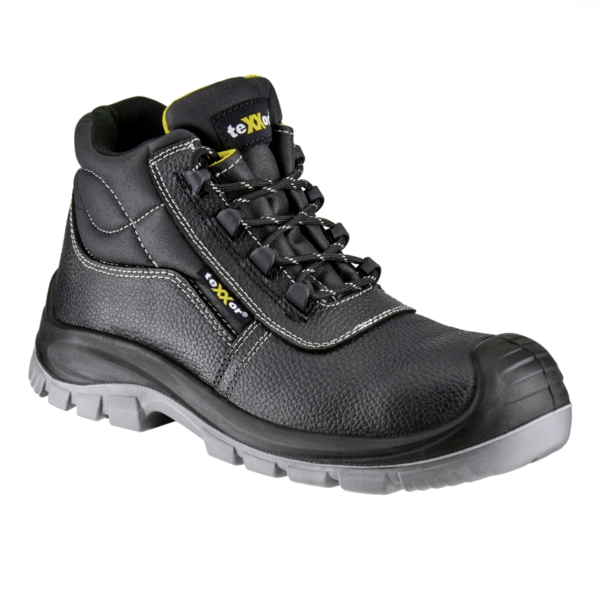 teXXor® S3S-Sicherheitsschnürstiefel VERSAILLES in Schwarz – Vorderansicht