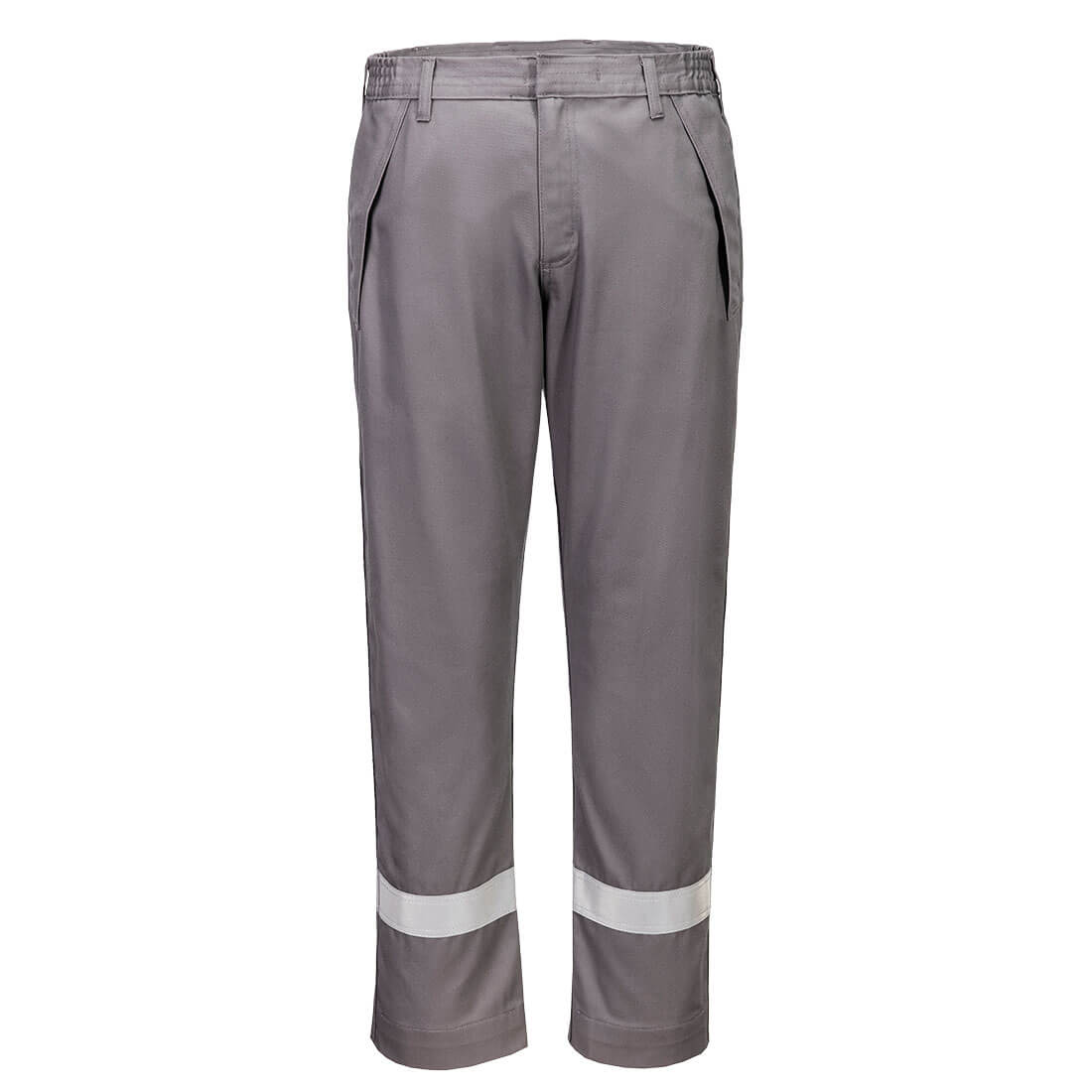 Portwest Bizflame Work+ FR Trousers in Grau – Vorderansicht