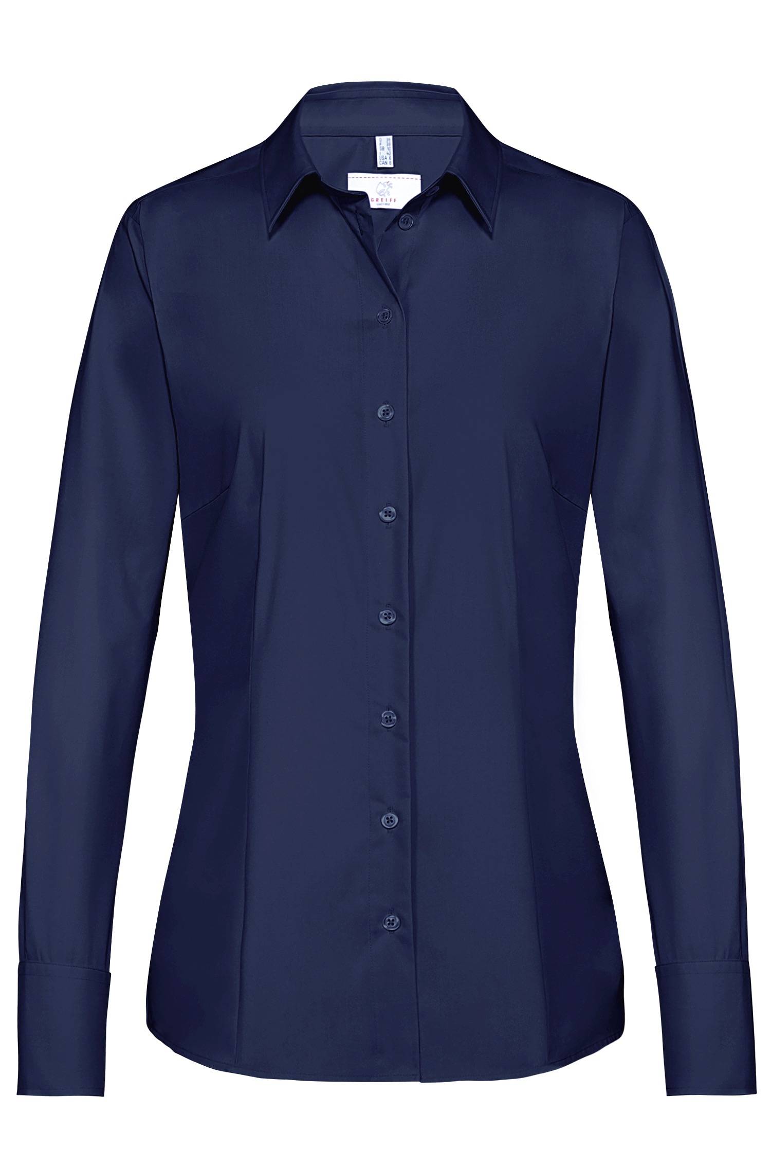 Greiff Damen-Bluse 1/1 RF Basic in Marine – Vorderansicht