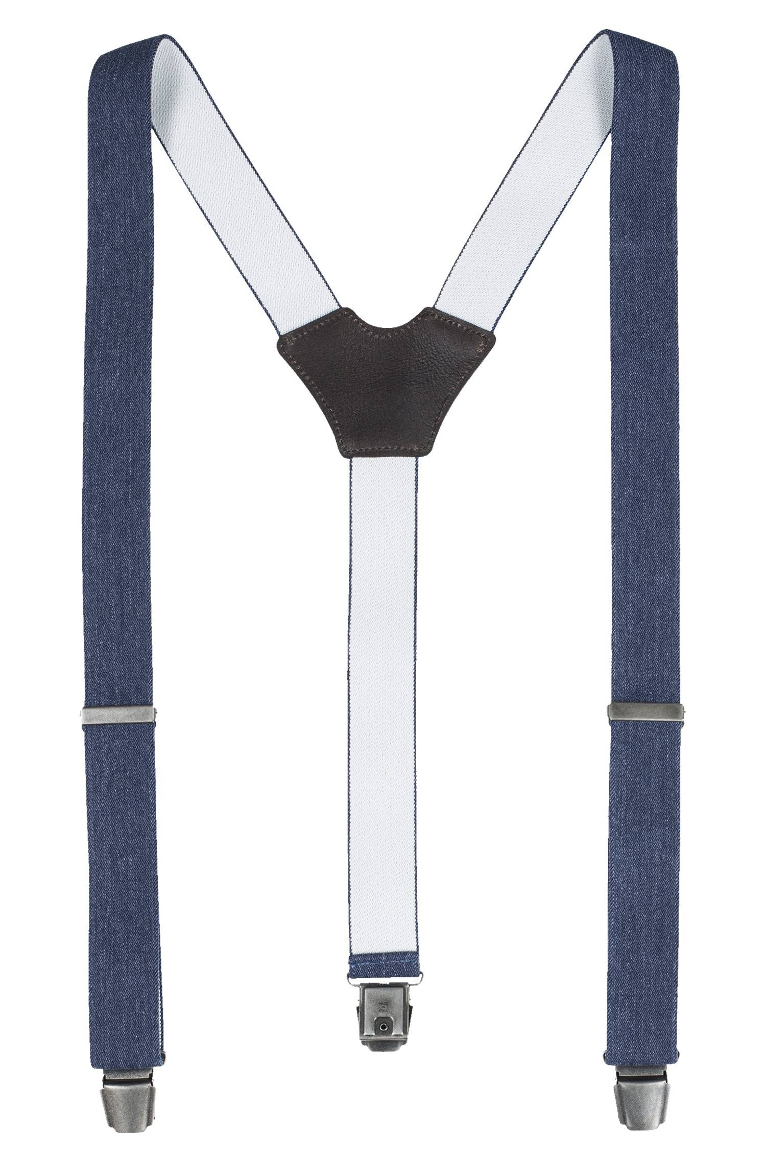 Greiff Hosenträger denim in Blue Denim – Vorderansicht