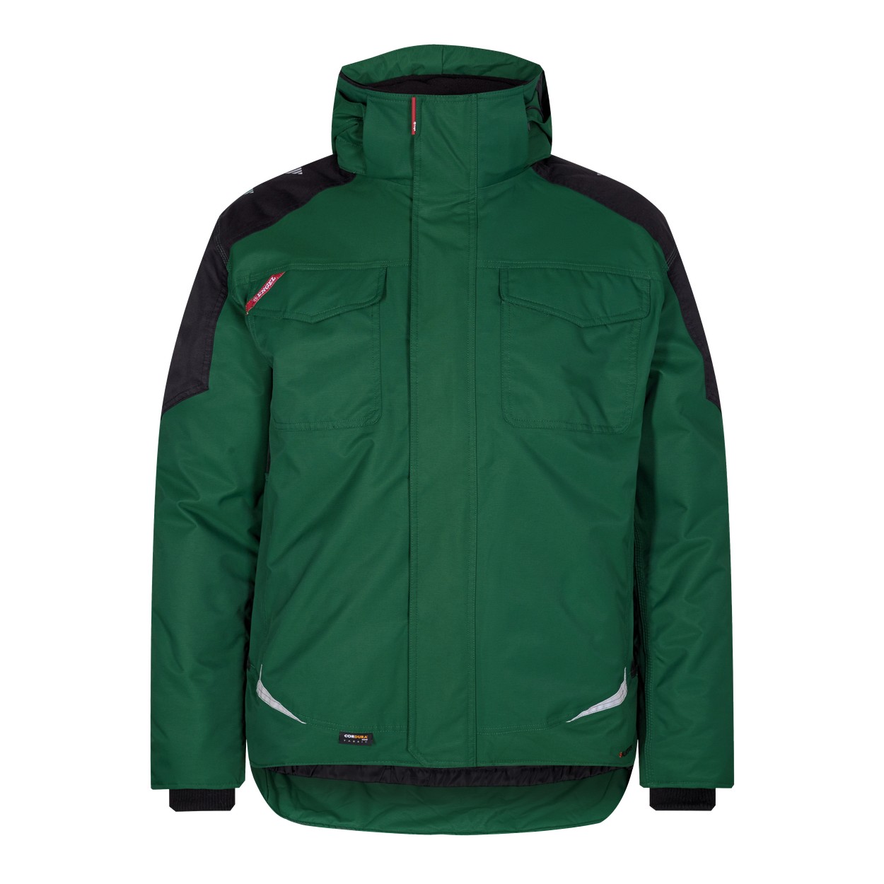 ENGEL Galaxy 1410-354 Winterjacke in Grün/Schwarz – Vorderansicht