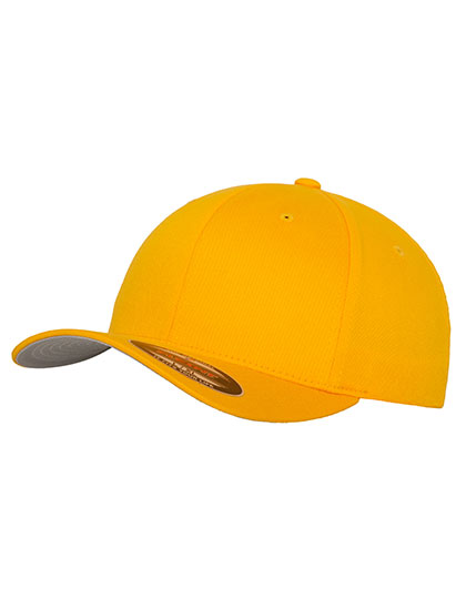 FLEXFIT Wooly Combed Cap in Gold – Vorderansicht