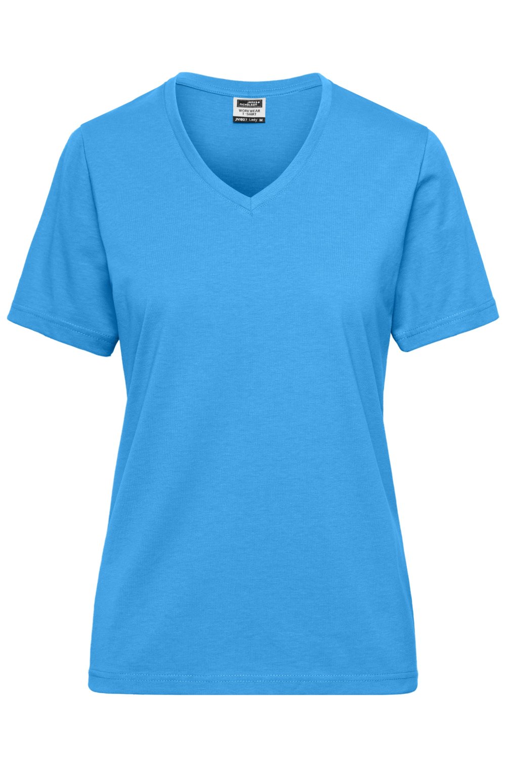 Daiber Ladies' ORGANIC Workwear T-Shirt OCS Blended in Aqua – Vorderansicht