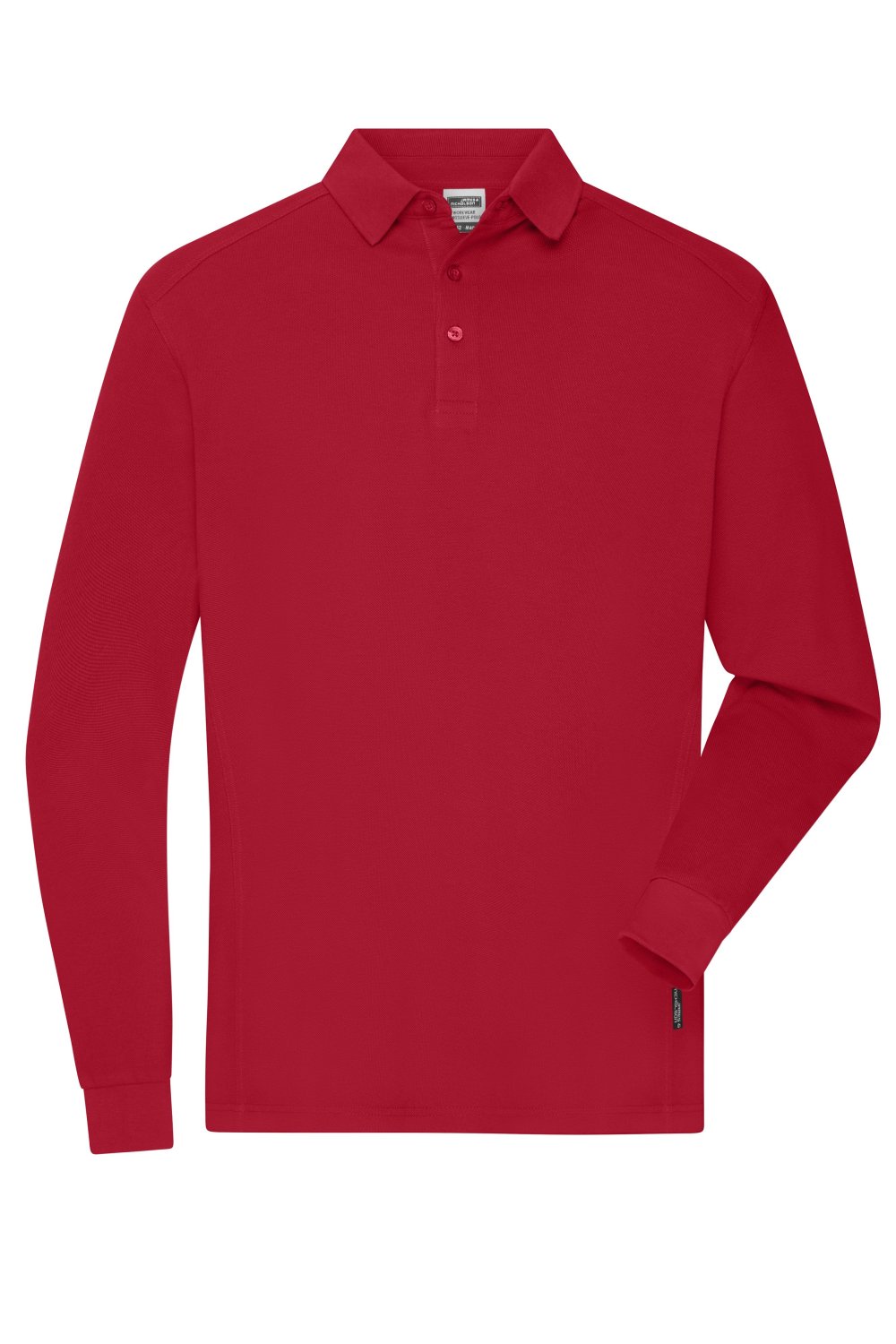 Daiber Men's Workwear-Long-Sleeved Polo OCS Blended in Red – Vorderansicht