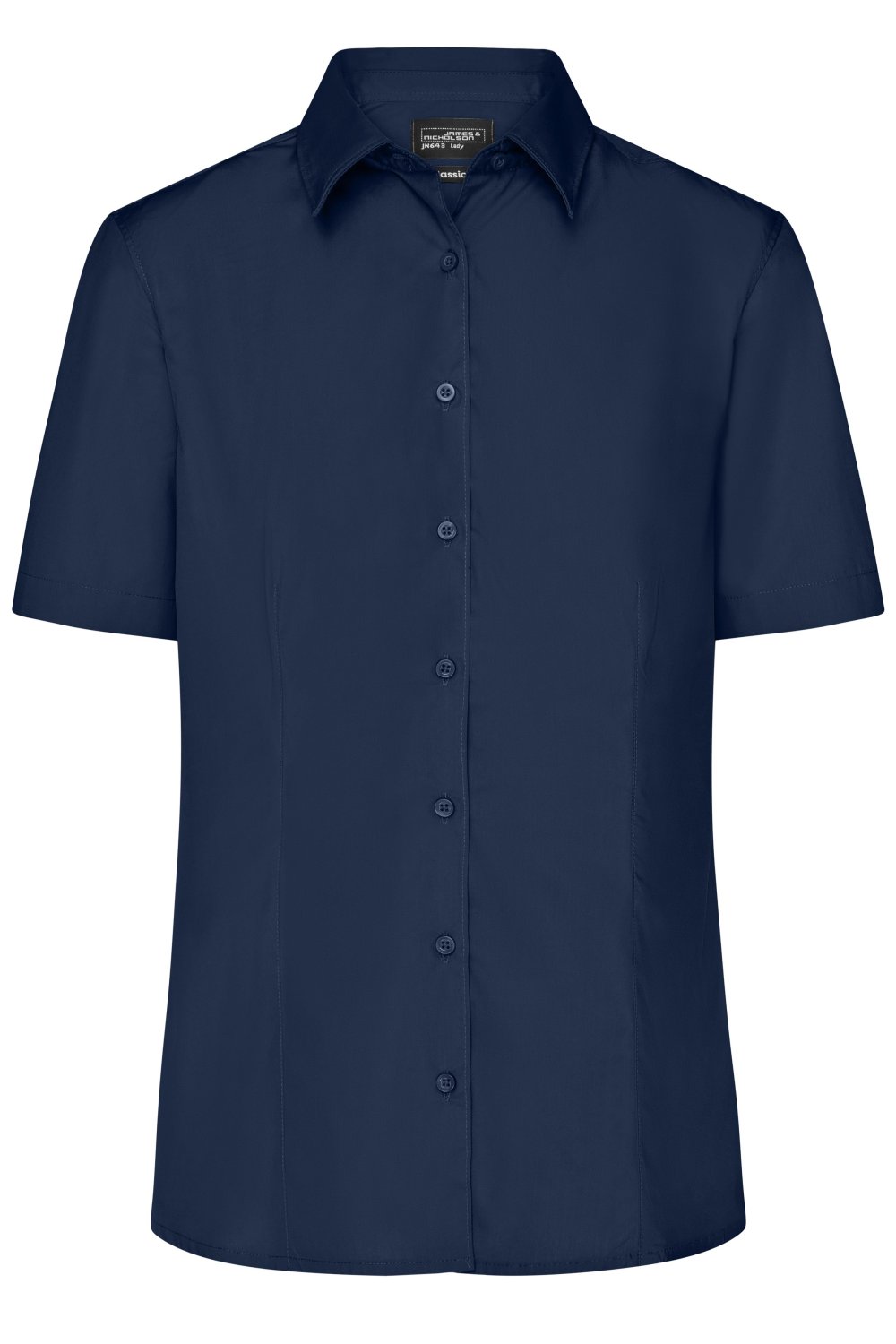 Daiber Ladies' Business Shirt Short-Sleeved in Navy – Vorderansicht
