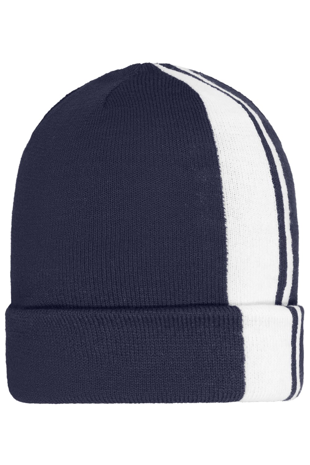 Daiber Winter Beanie in Navy/White – Vorderansicht