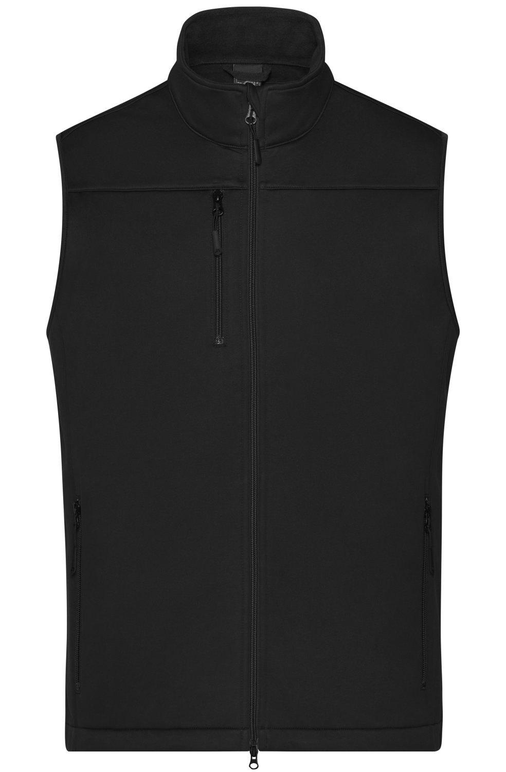 Daiber Men's Softshell Vest GRS in Black – Vorderansicht