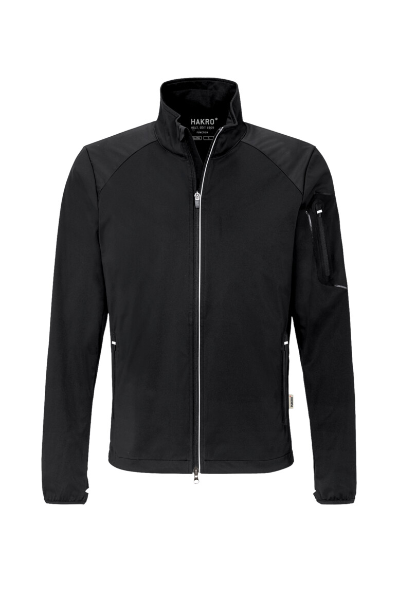 HAKRO 856 Light-Softshelljacke in Schwarz – Vorderansicht