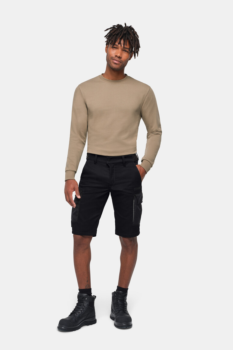 HAKRO 753 Worker-Performanceshorts ECO in Schwarz – Modellansicht