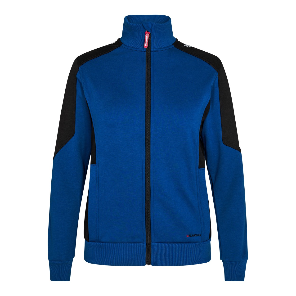 ENGEL Galaxy 8825-233 Damen Sweatcardigan in Surfer Blue/Schwarz – Vorderansicht