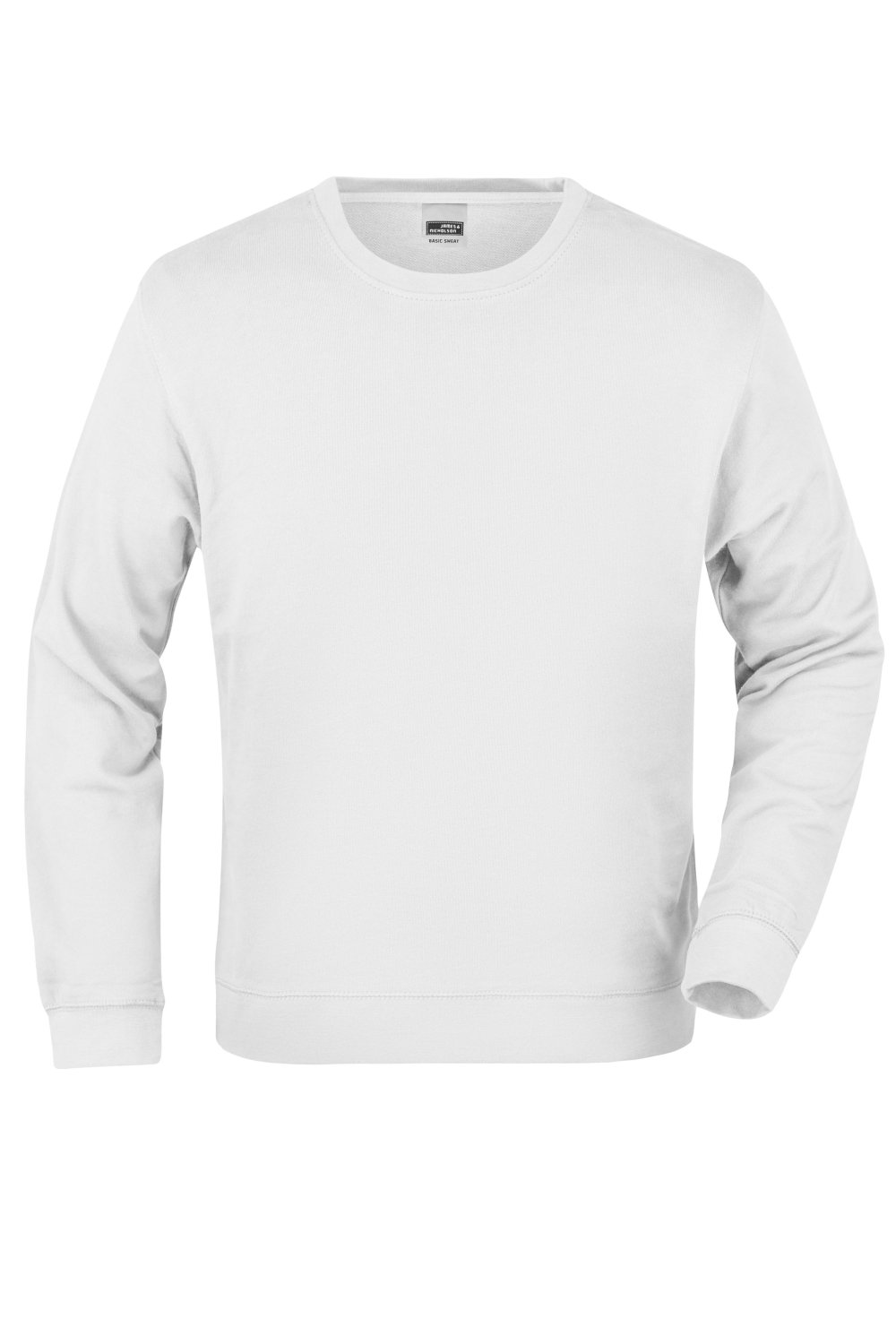 Daiber Basic Sweat in White – Vorderansicht
