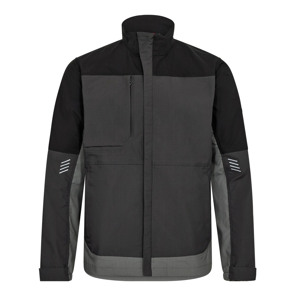 ENGEL Entire 1329-144 Arbeitsjacke mit 2-Wege-Stretch in Anthrazitgrau/Schwarz – Vorderansicht