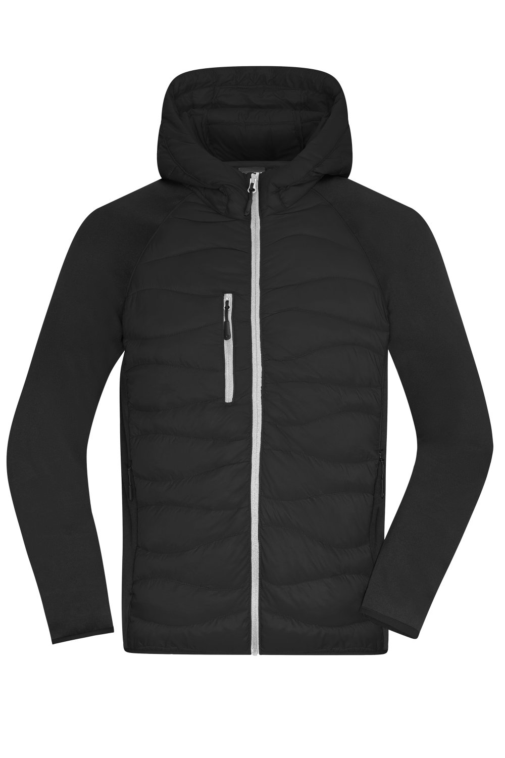 Daiber Men's Hybrid Jacket in Black/Black – Vorderansicht