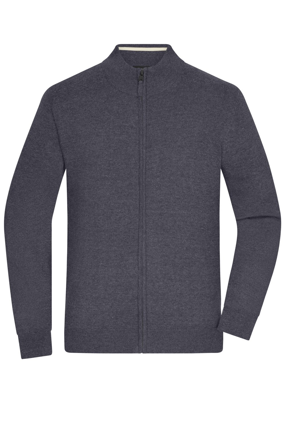 Daiber Men's Zip-Cardigan in Anthracite-Melange – Vorderansicht