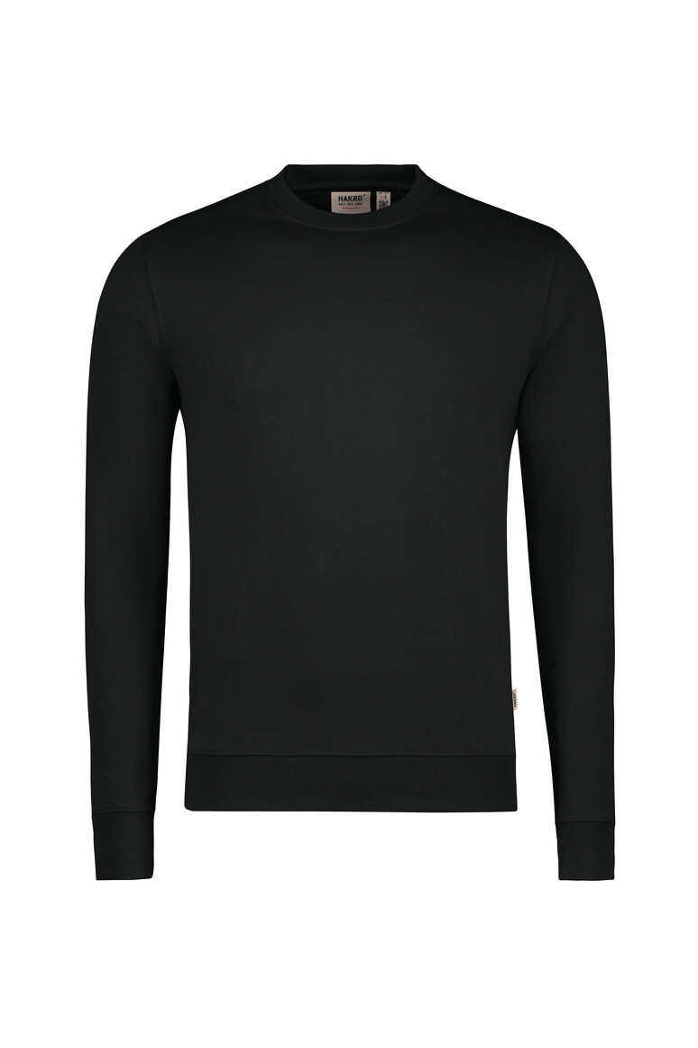 HAKRO 550 Sweatshirt MIKRALINAR® ECO in Schwarz – Vorderansicht