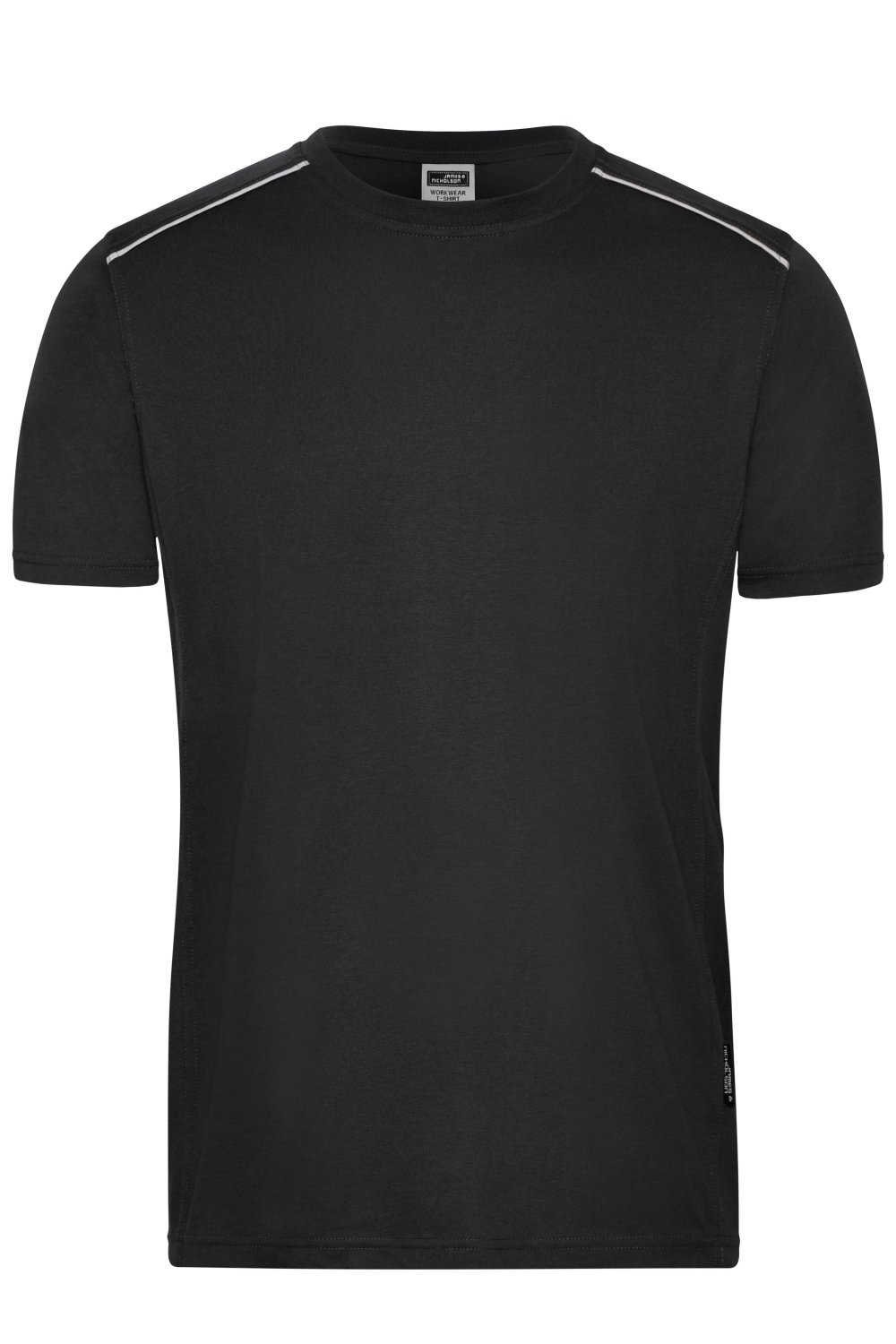 Daiber Men's Workwear T-Shirt - SOLID - OCS Blended in Black – Vorderansicht