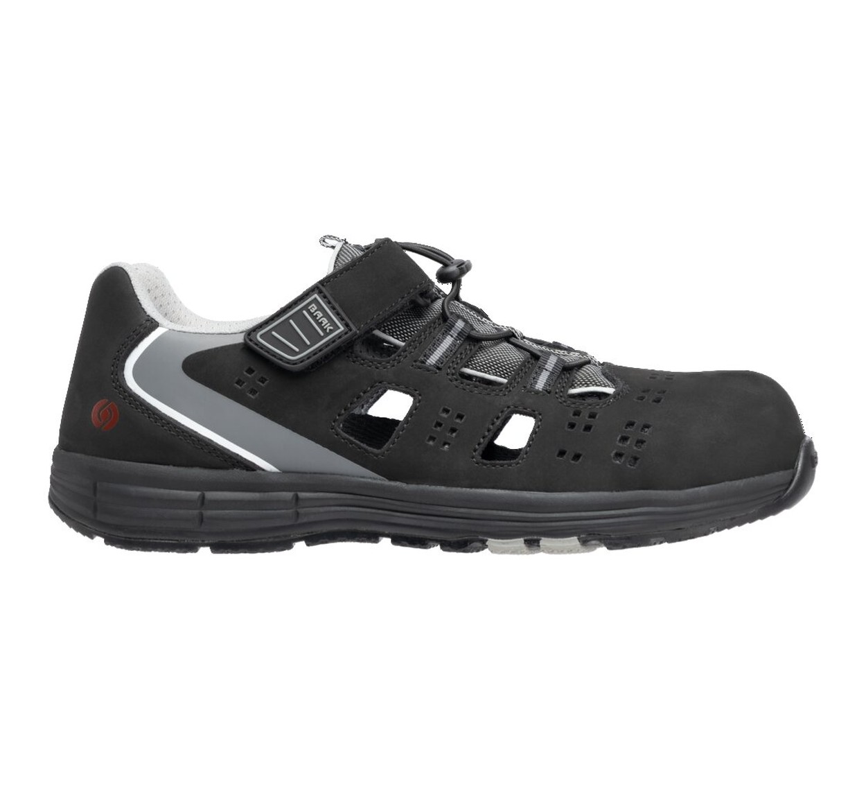 BAAK Sandale S1P SRC ESD Randy in Schwarz – Vorderansicht