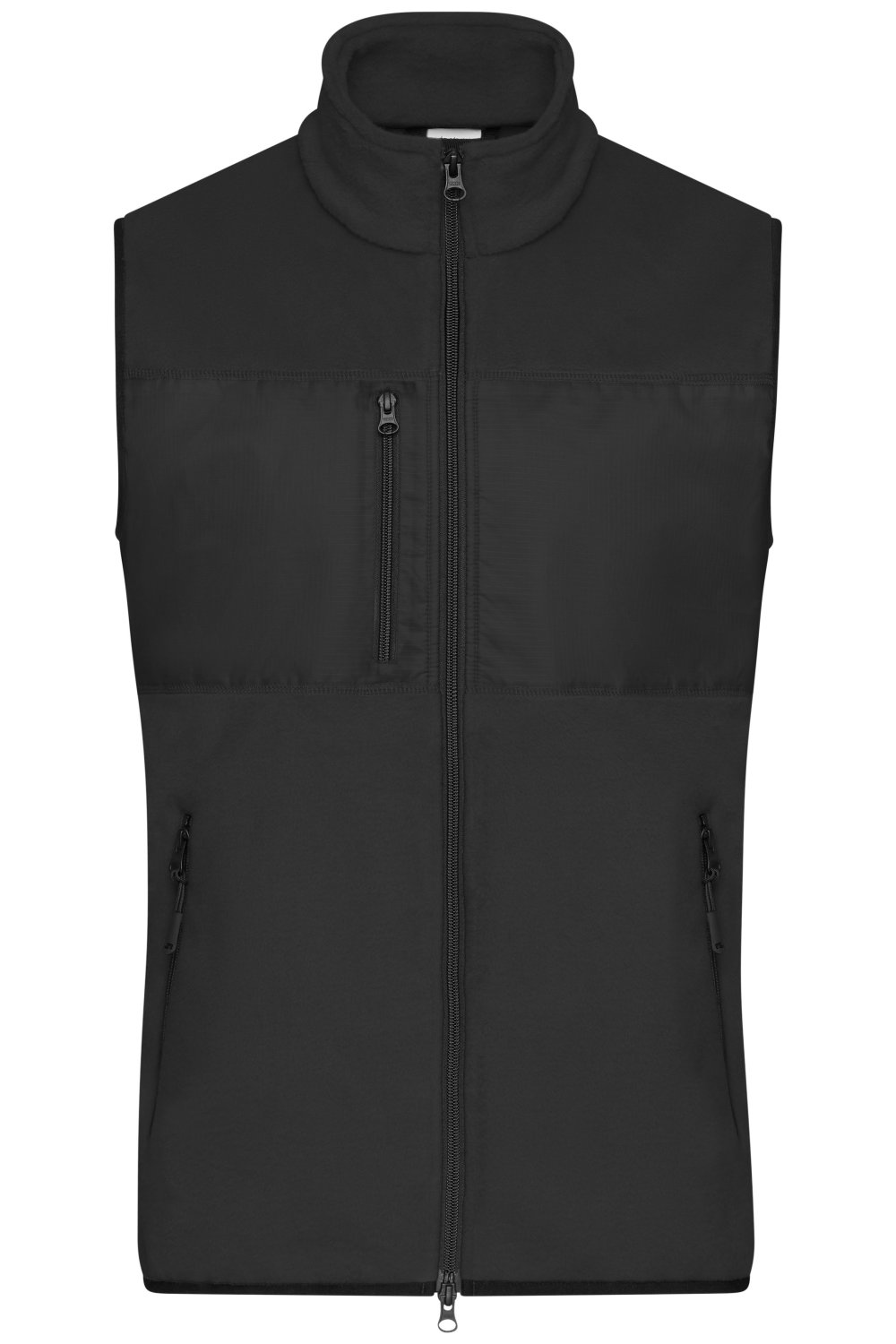 Daiber Men's Fleece Vest GRS in Black/Black – Vorderansicht