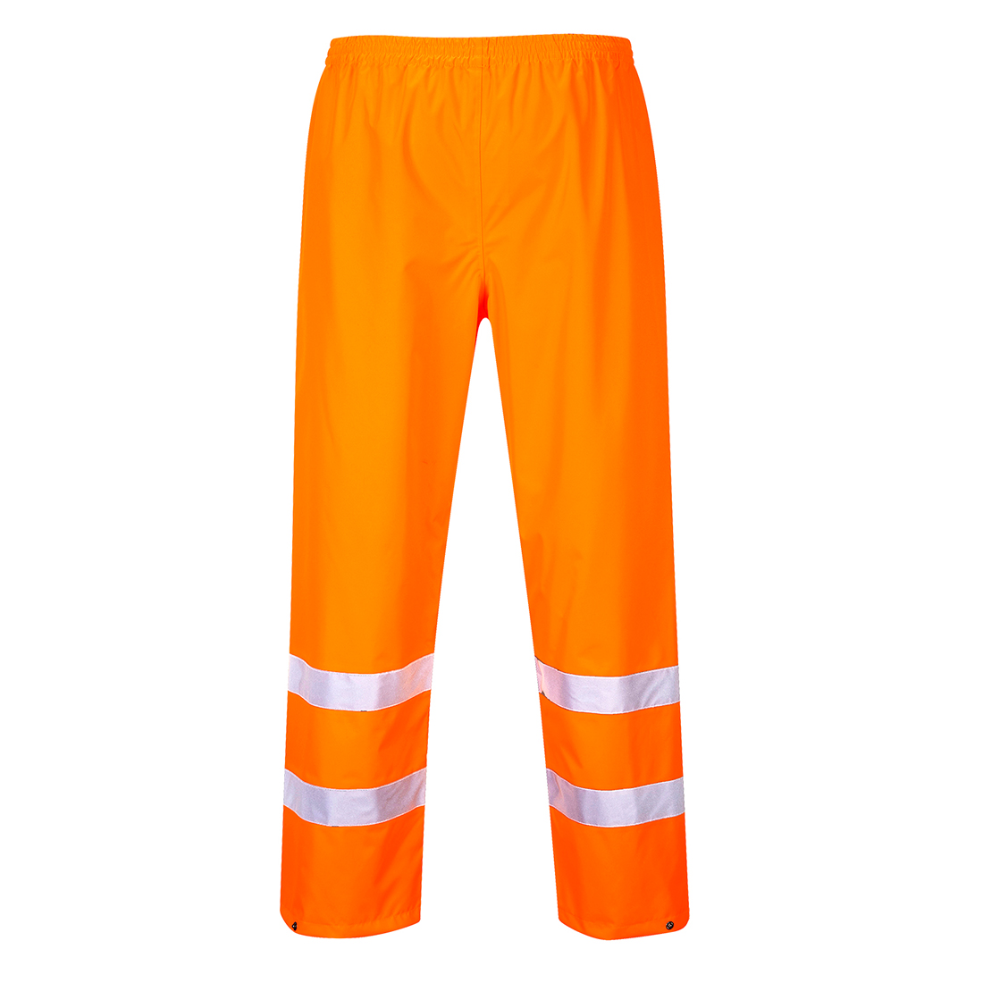 Portwest Hi-Vis Rain Traffic Trousers in Orange – Vorderansicht