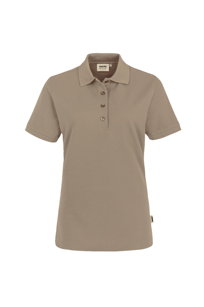 HAKRO 216 Damen Poloshirt MIKRALINAR® in Khaki – Vorderansicht