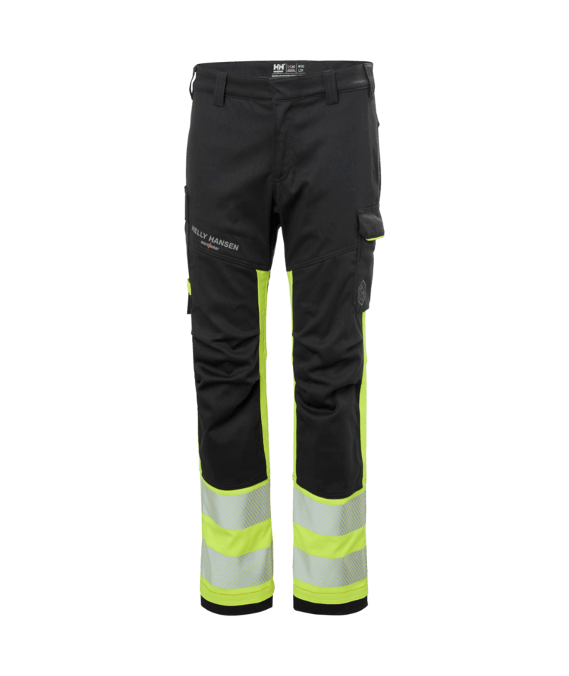 Helly Hansen Workwear W FYRE WORK PANT CL 1 in Gelb/Anthrazit – Vorderansicht