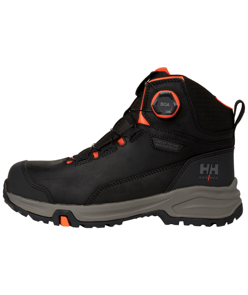 Helly Hansen Workwear MANCHESTER LTR MID BOA S7S in Schwarz/Grau – Vorderansicht