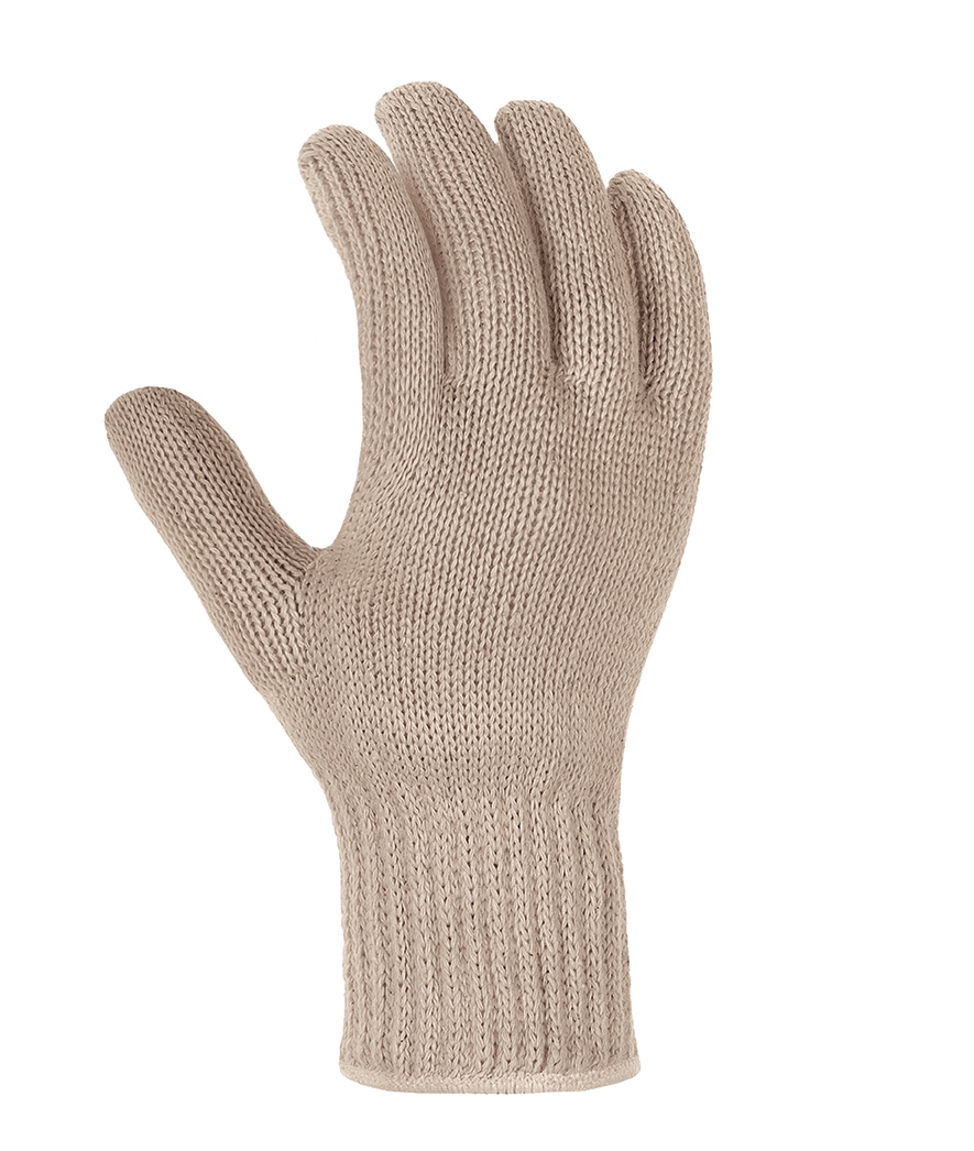 teXXor® Grobstrick-Handschuhe BAUMWOLLE/POLYESTER in Rohweiß – Vorderansicht