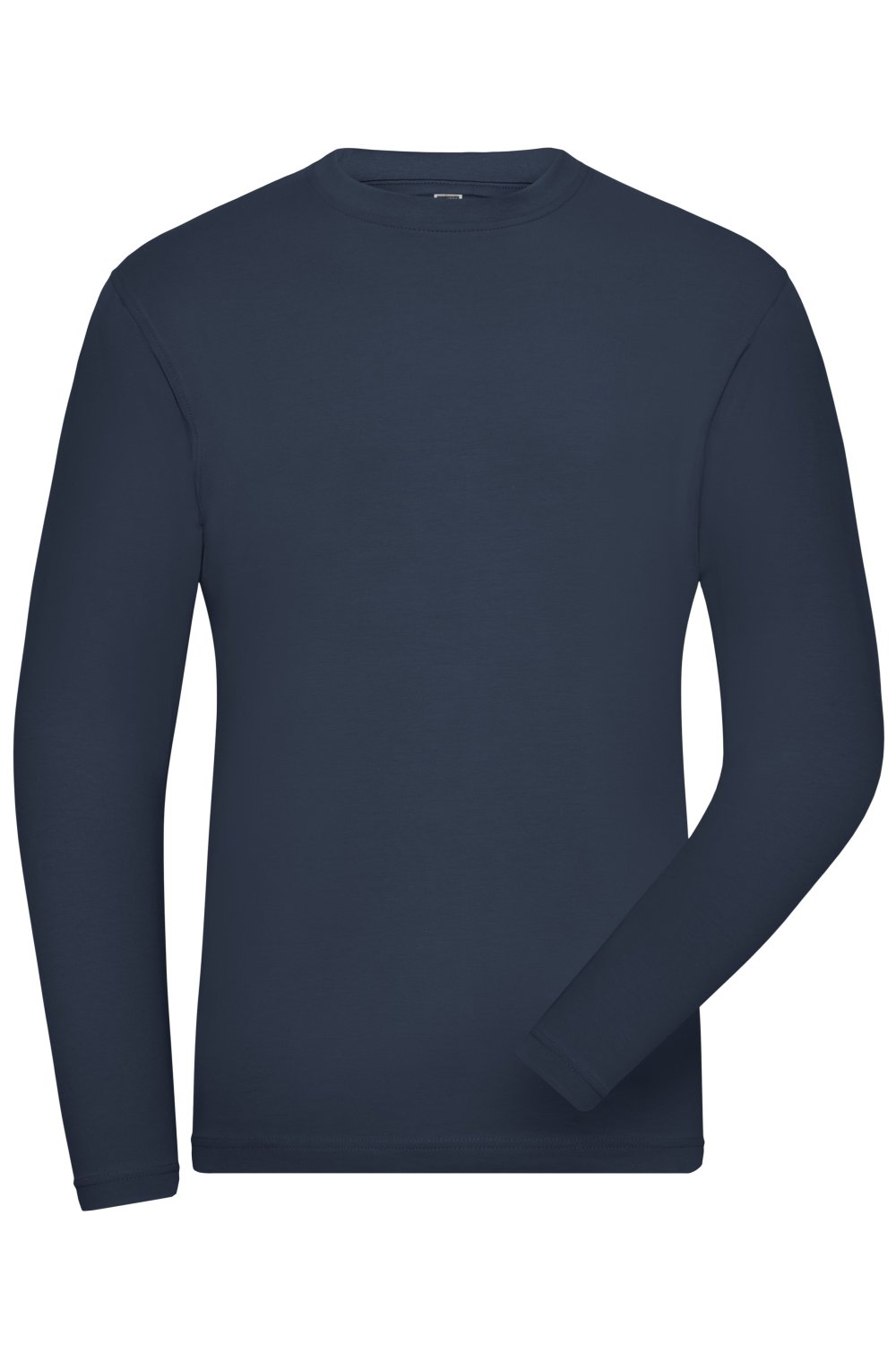 Daiber Men's ORGANIC Stretch-Longsleeve Work - SOLID - OCS Blended in Navy – Vorderansicht