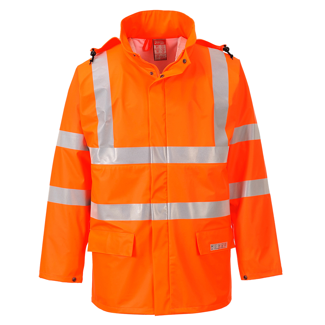 Portwest Sealtex Flame Hi-Vis FR Jacket in Orange – Vorderansicht