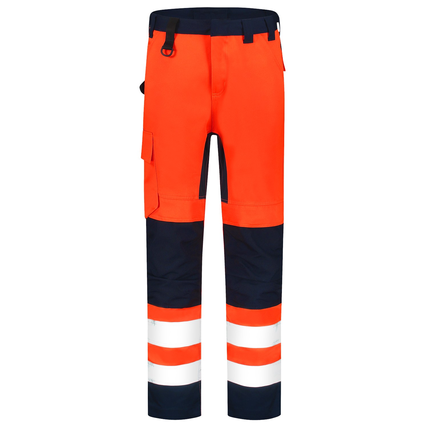 TRICORP Warnschutz Arbeitshose Bicolor in Fluororange-Ink – Vorderansicht