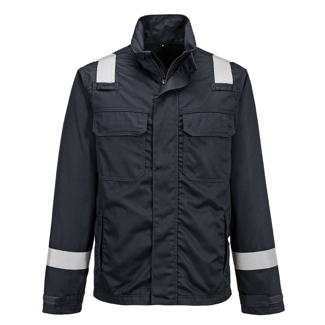 Portwest Bizflame Work+ FR Jacket in Schwarz – Vorderansicht