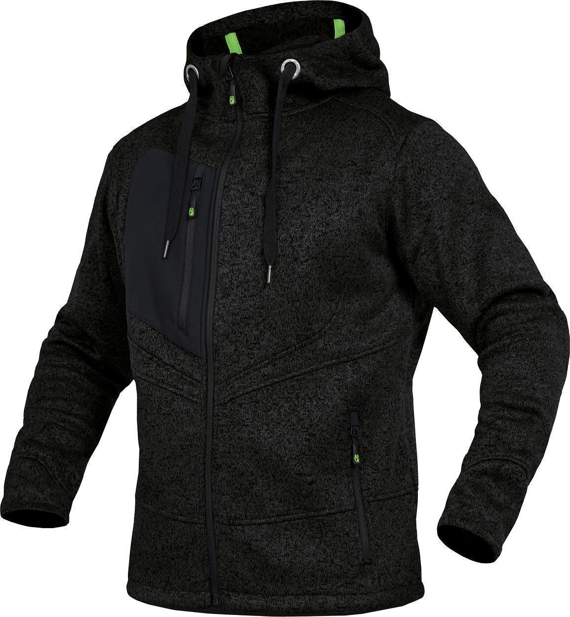 Leibwächter Strickjacke Casual Line Unisex in Schwarz – Vorderansicht