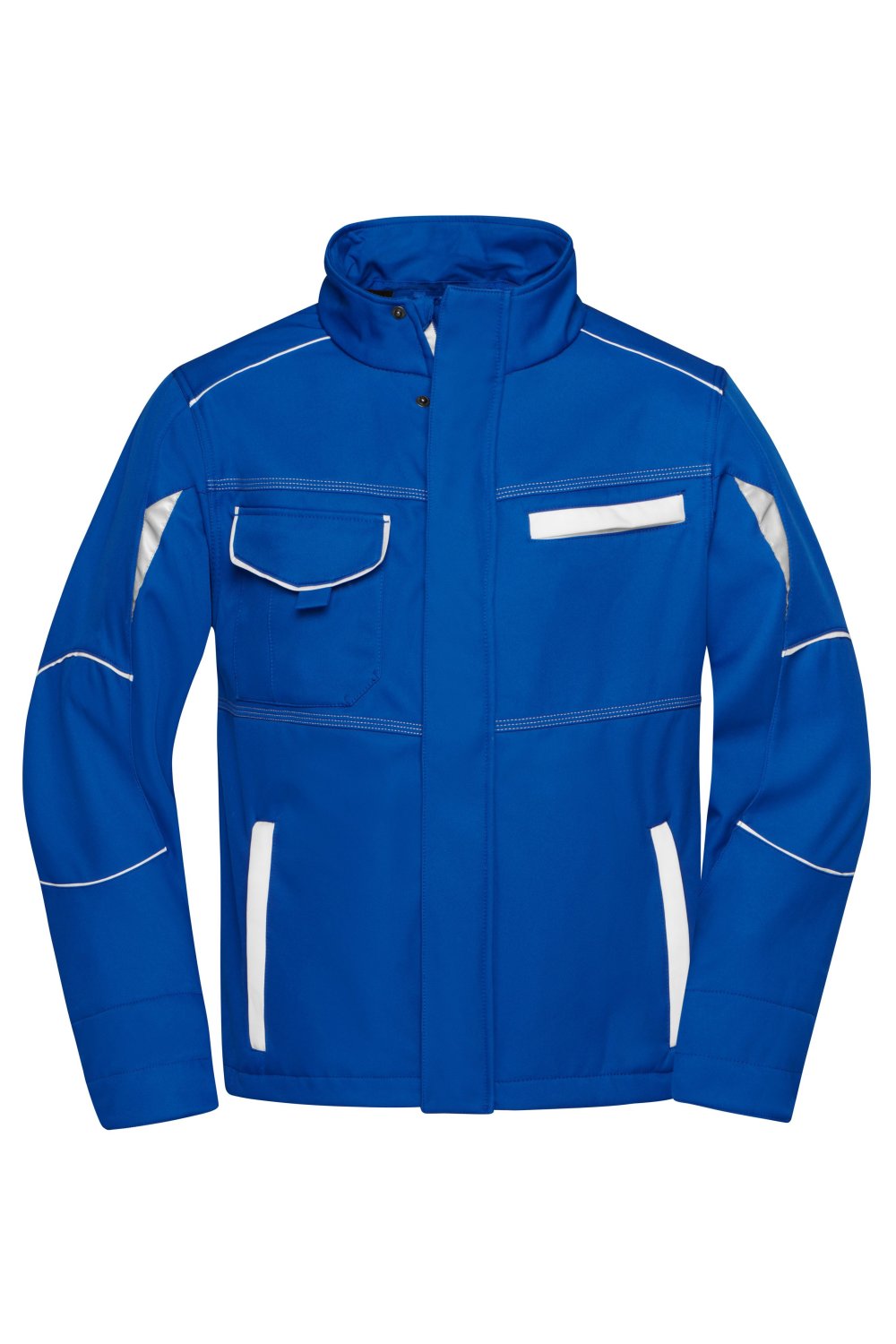 Daiber Workwear Softshell Jacket - COLOR - in Royal/White – Vorderansicht