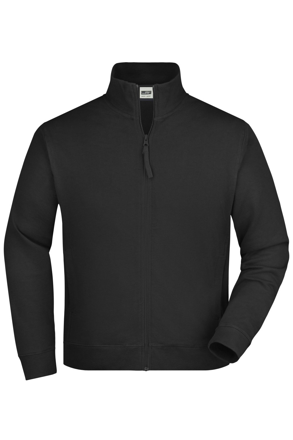 Daiber Sweat Jacket in Black – Vorderansicht